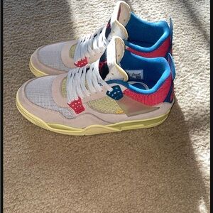 Jordan Athletic Shoes in Cream, Blue, and Pink